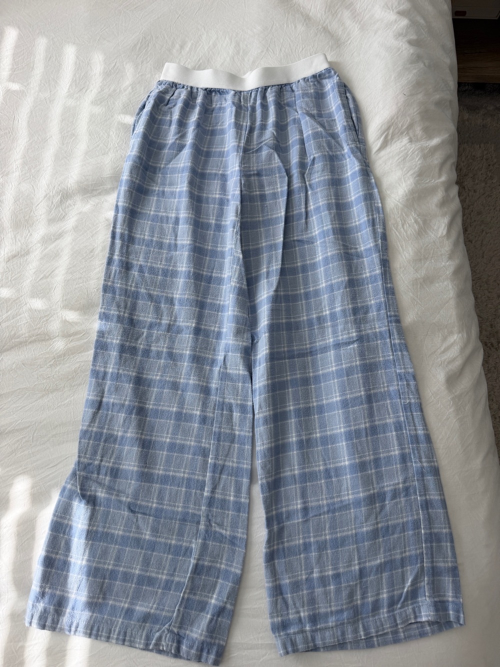 Light Blue Plaid Lounge Pants